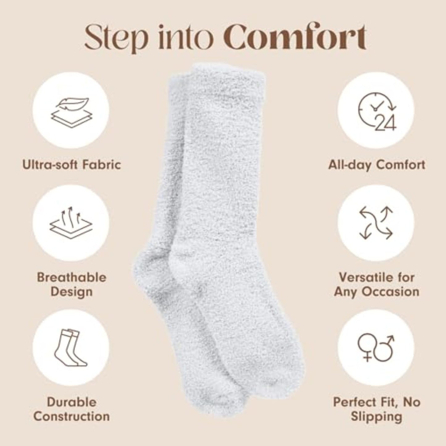 Unboxme Gifts Warm & Cozy Ultra-Luxe Cloud Sock, Gift for Women & Men