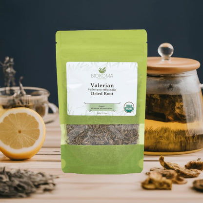 Biokoma Organic Valerian Root 3.55oz Valeriana officinalis Tea Relax Boost