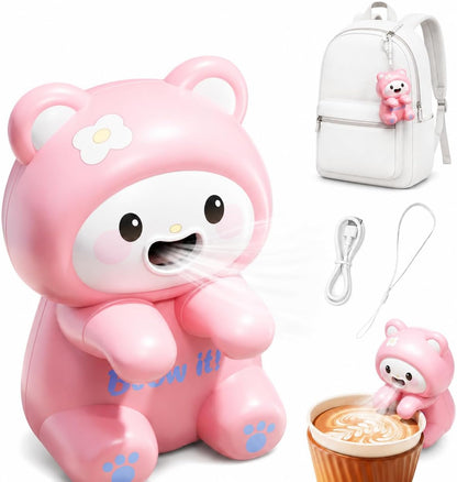Cooling Clip-On Mini Fan for Cup & Bowl,Dinosaur Animal Fans Coffee Chiller