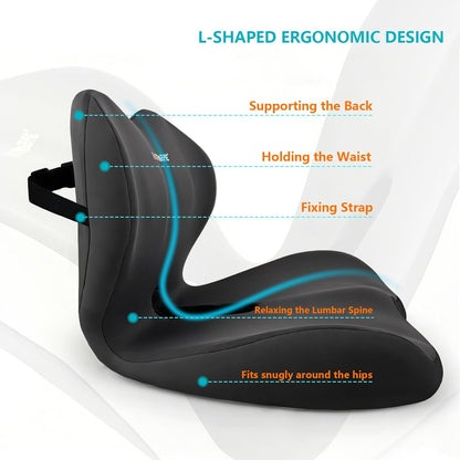 2026 Upgraded Orthopedic Memory Foam Seat Cushion with Adjustable Strap, Coccyx & Sciatica Pain Relief, Washable Non-Slip, Ergonomic Support for Office Chair, Car & Wheelchair (Dark Grey)