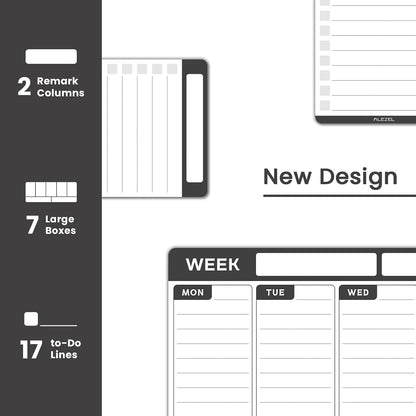ALEZEL Magnetic Weekly Calendar Whiteboard for Fridge