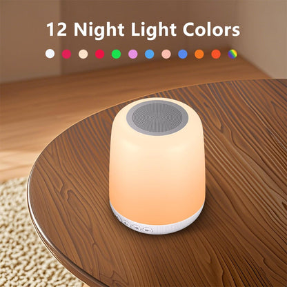 Easysleep Sound White Noise Machine with 25 Soothing Sounds and Night Lights with Memory Function 32 Levels of Volume and 5 Sleep Timer Powered by AC or USB for Sleeping Relaxation (Wood)