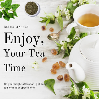 Nettle Leaf Tea 80 g | Loose Cut & Sifted for Fresh Herbal Infusions | Dried Urtica dioica Leaf cut for Herbal Tea By Hebhac Herbals