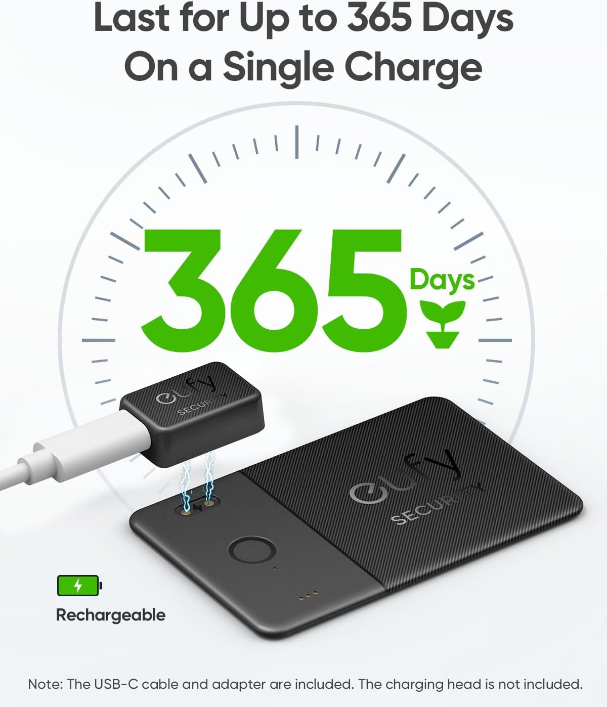 eufy Security SmartTrack Card E30 (Black, 1-Pack), Rechargeable, Works with Apple Find My (iOS Only), Bluetooth Tracker, Perfect for Wallet, Passport, and Laptop, Water Resistant