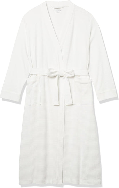 Amazon Essentials Women's Lightweight Waffle Full-Length Bath Robe (Available in Plus Size)