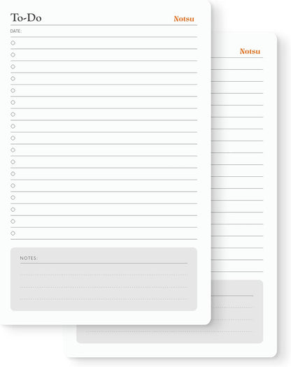 Notsu To Do List Small Desk Notepad 2 Pack 3.9" x 6.3"