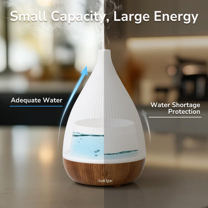 Ultrasonic Essential Oil Diffuser, Home Fragrance Aroma Diffuser with Auto Shut-Off, Color Change Night Light & Ultra-Quiet Operation, BPA-Free Portable Aromatherapy Humidifier for Home (Black)