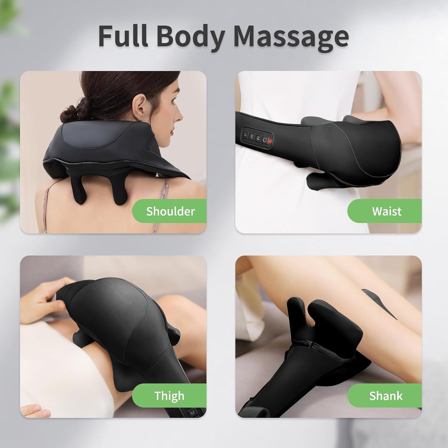 MASGRE Shiatsu Neck and Shoulder Massager with Heat for Pain Relief