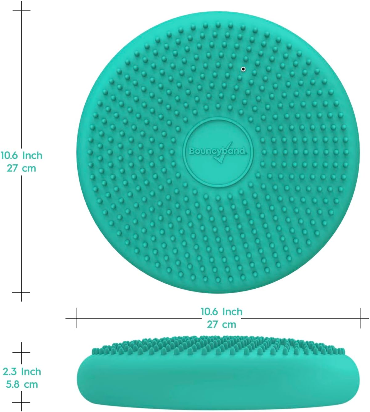 Bouncyband – Wiggle Seat – Purple, 13” D – Large Sensory Cushion for Kids Ages 6-18+ – Promotes Active Learning, Improves Student Productivity, Includes Easy-Inflation Pump