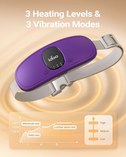iDOO Cordless Heating Pad for Menstrual Cramps, Lightweight & Portable
