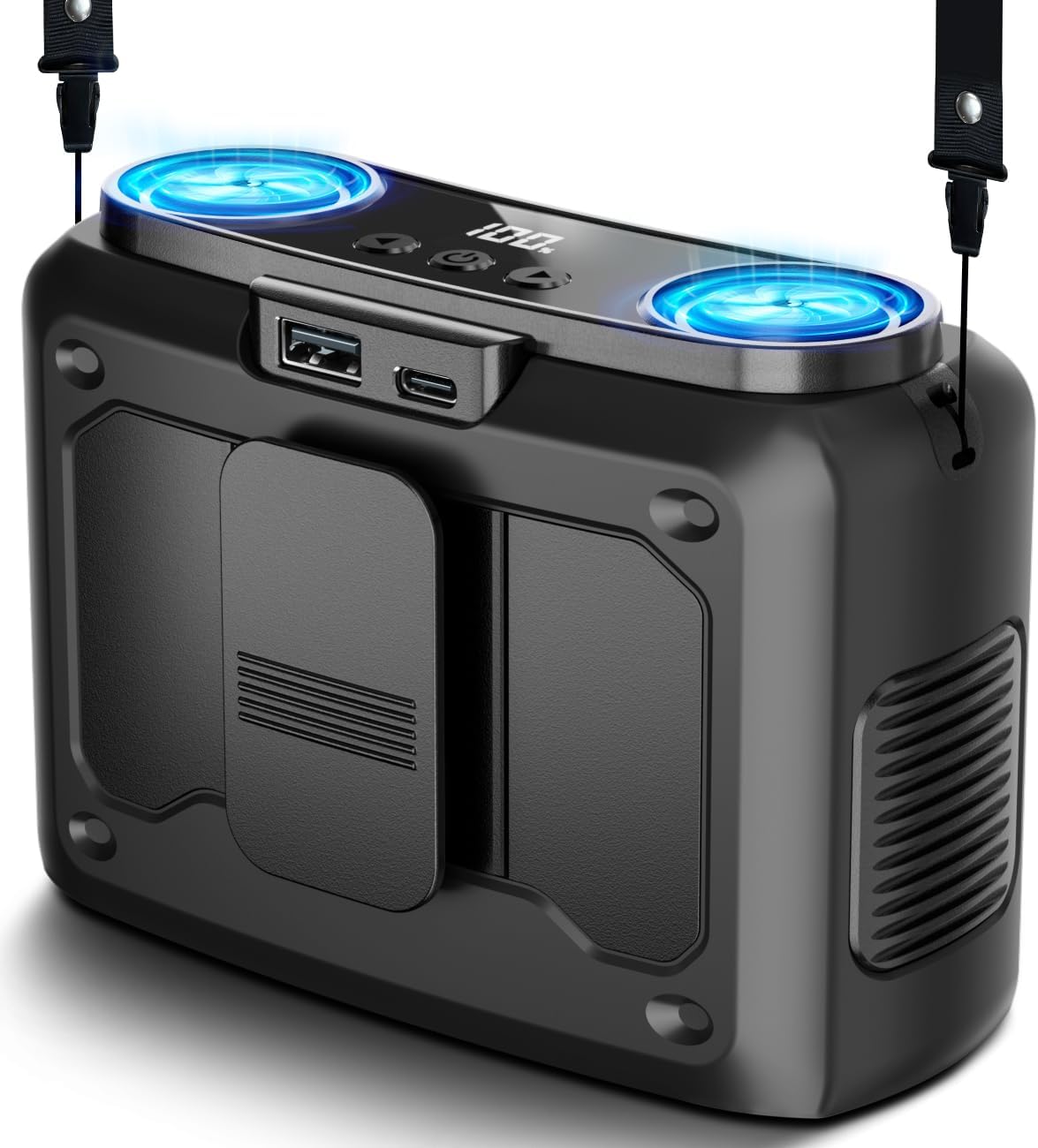 20000mAh Portable Personal Fan, 41Hours with True High Speed Dual Motors