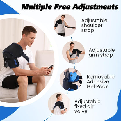 Comfpack Compression Ankle Ice Pack Wrap for Foot Pain Relief