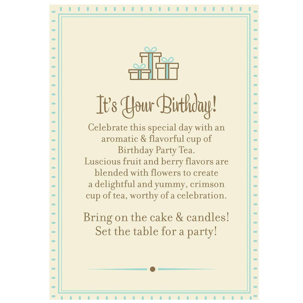 Harney & Sons Birthday Party Decaf Black Tea, 30 Sachets in Tin