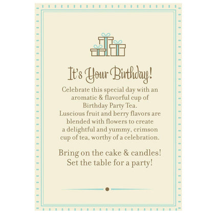Harney & Sons Birthday Party Decaf Black Tea, 30 Sachets in Tin
