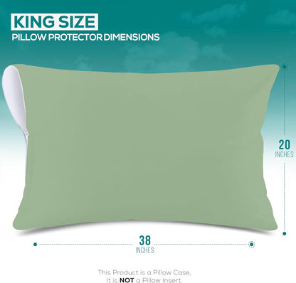 Utopia Bedding Premium 100% Waterproof Pillow Protectors with Zipper Standard Size (Set of 4), Bed Bug and Dust Mite Proof Zippered Pillow Covers, Pillow Encasement Cases, Gray