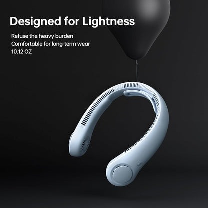 JISULIFE Portable Neck Fan Upgraded: Neckbrace Hands-Free, 5-Speed 5000 mAh