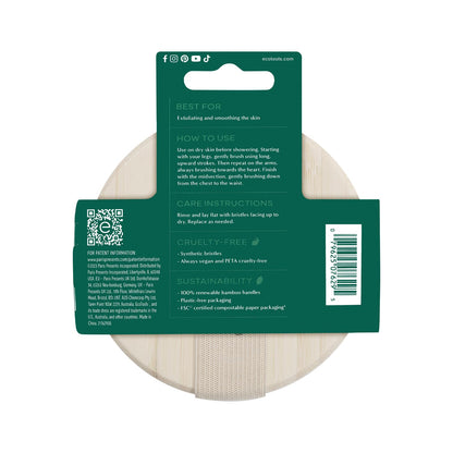 EcoTools Dry Body Brush, for Post Shower & Bath Skincare Routine, Removes Dirt and Promotes Blood Circulation, 1 Count