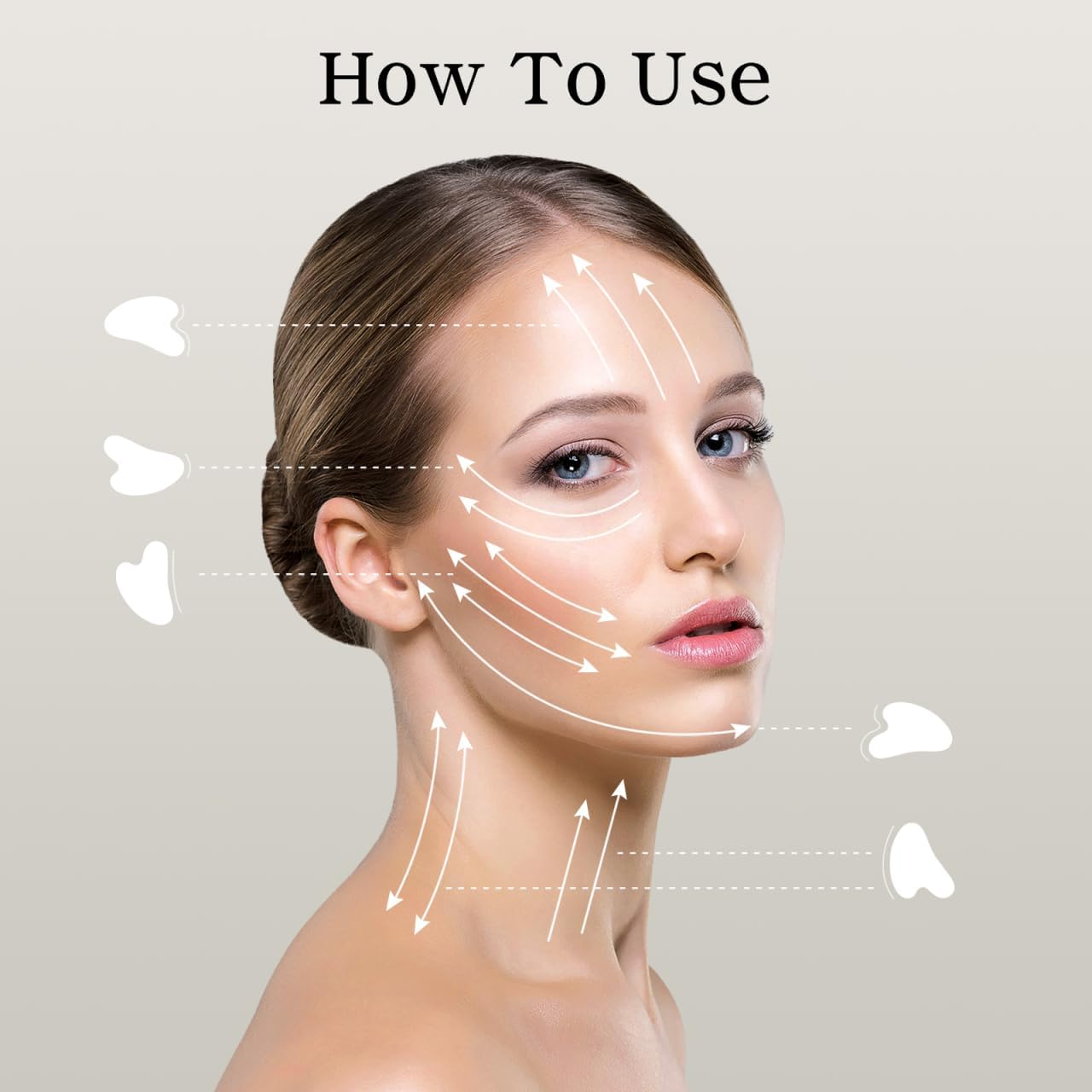 rosenice Gua Sha Facial Tools Guasha Tool Gua Sha Jade Stone Manual Massage Sticks for Jawline Sculpting and Puffiness Reducing for Face Body Tensions Reduce Festive Gifts