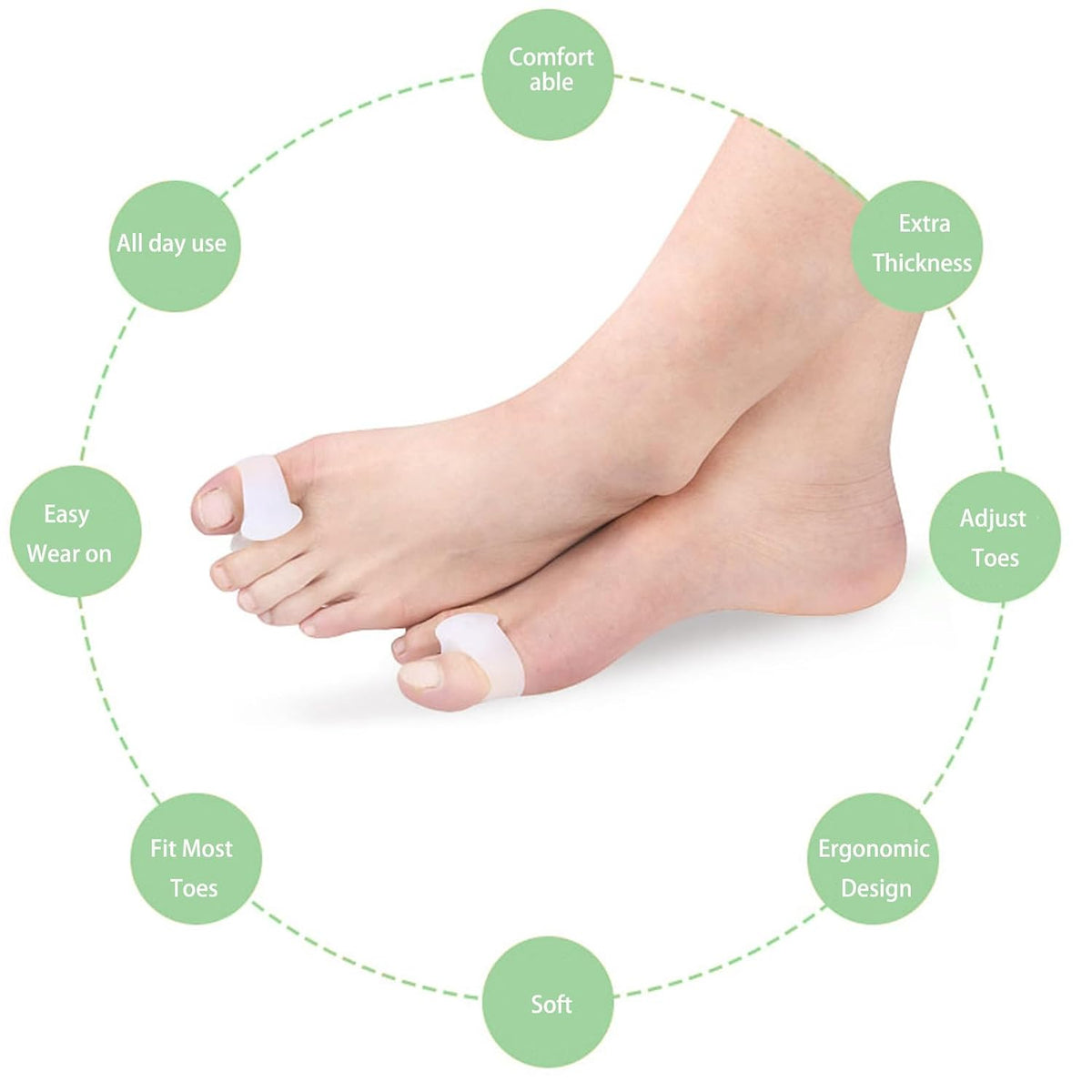 12pcs Gel Toe Spacers, Toe Separators to Correct Your Toes