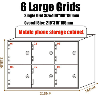 Acrylic Phone Charging Station 50 Slots Wallmounted with LockKeys Secure Mobile Device Nizer for Office Classroom Meeting Room Spacesaving Solution,4Slots