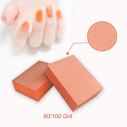 Maryton Nail Buffer Sanding Block Polisher Buffing File 60/100 Grit for Acrylic Nail Art Kit Manicure Tools 10 PCS (Black Purple)