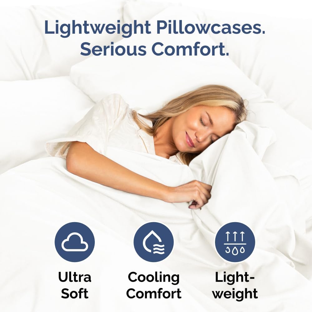 Standard Pillow Cases Set of 10 - Ultra Soft Hotel Quality Pillowcase Covers - Comfy, Cozy & Wrinkle Free - Shrink, Stain and Fade Resistant - Machine Washable Pillow Protectors - 10 Pcs Set - White - Colors B