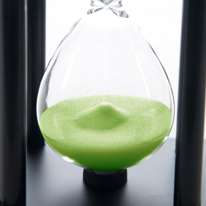 60 Minutes Hourglass, Wood Sand Timer, White | 4 x 4 x 8 inch Sand Clock