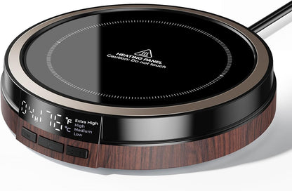 Coffee Mug Warmer for Desk, 50W, Cup Warmer 4 Temps & Timer - Wood