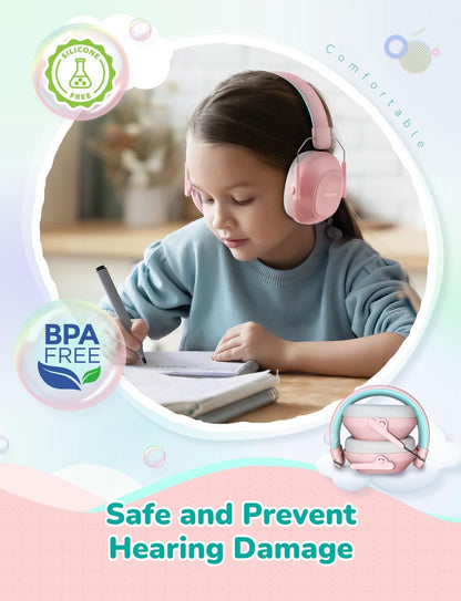 iClever Noise Cancelling Headphones for Kids Adults, SNR 29dB Safety Noise Reduction Ear Muffs for Autism Sensory &Concentration Aid, Ear Hearing Protection for Fireworks/Event/Monster Jam/Concert
