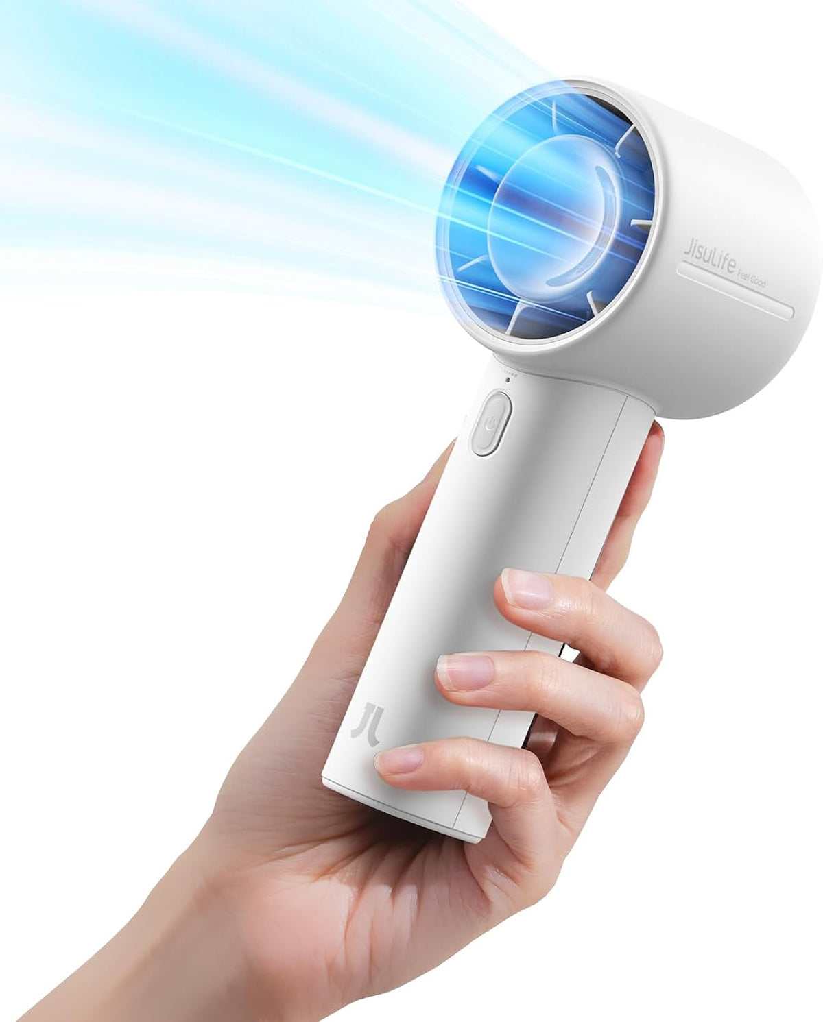 JISULIFE Handheld Turbo Fan Life10S, 28H Max Runtime, Strong Wind, Gray
