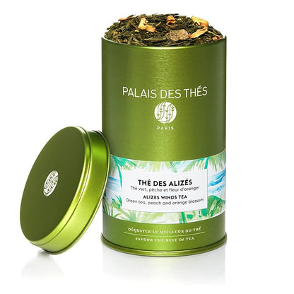 Palais des Thés - Alizes Winds - Peach Green Tea - 3.5 oz Loose Leaf Tin