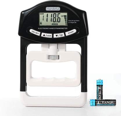 Handeful Grip Strength Tester, Hand Grip Dynamometer, Electronic Handgrip Testing for Sports Home School Use
