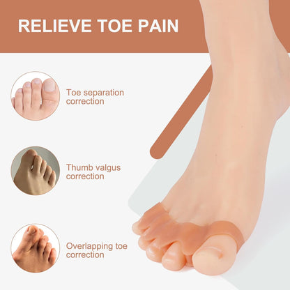 White Gel Toe Separators for Bunions and Hammertoes – 1 Pairs