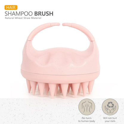 Sndyi Scalp Massager Shampoo Brush, Scalp Scrubber with Soft Silicone Bristles, Scalp Exfoliator for Dandruff Removal, Scalp Massager for Hair Growth, Wet Dry Hair Brush for Scalp Care, Green