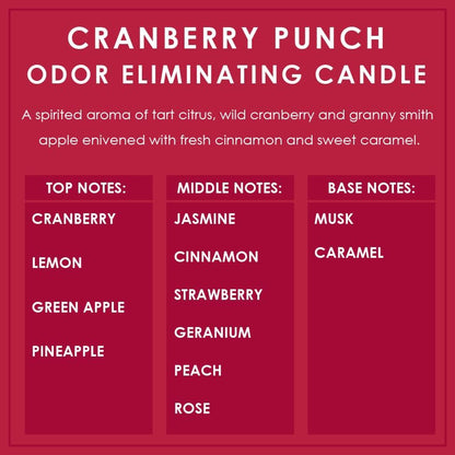 Vanilla Bean Odor Eliminating Highly Fragranced Candle - Eliminates 95% of Pet, Smoke, Food, and Other Smells Quickly - Up to 80 Hour Burn time - 12 Ounce Premium Soy Blend - Colors A