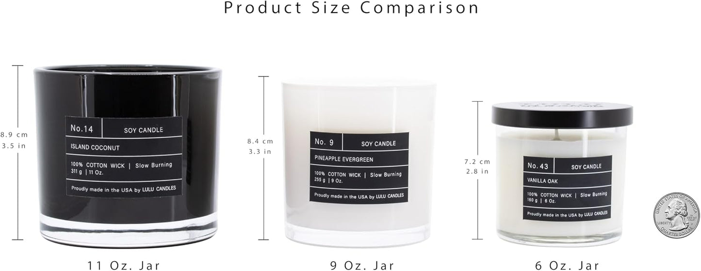 Lulu Candles | Jasmine, Oud & Sandalwood | Luxury Scented Soy Jar Candle | Hand Poured in The USA | Highly Scented & Long Lasting (9 Oz.)