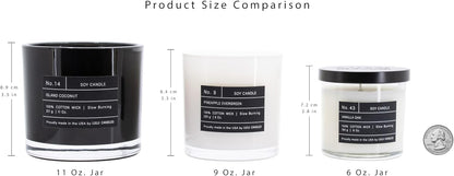 Lulu Candles | Jasmine, Oud & Sandalwood | Luxury Scented Soy Jar Candle | Hand Poured in The USA | Highly Scented & Long Lasting (9 Oz.)