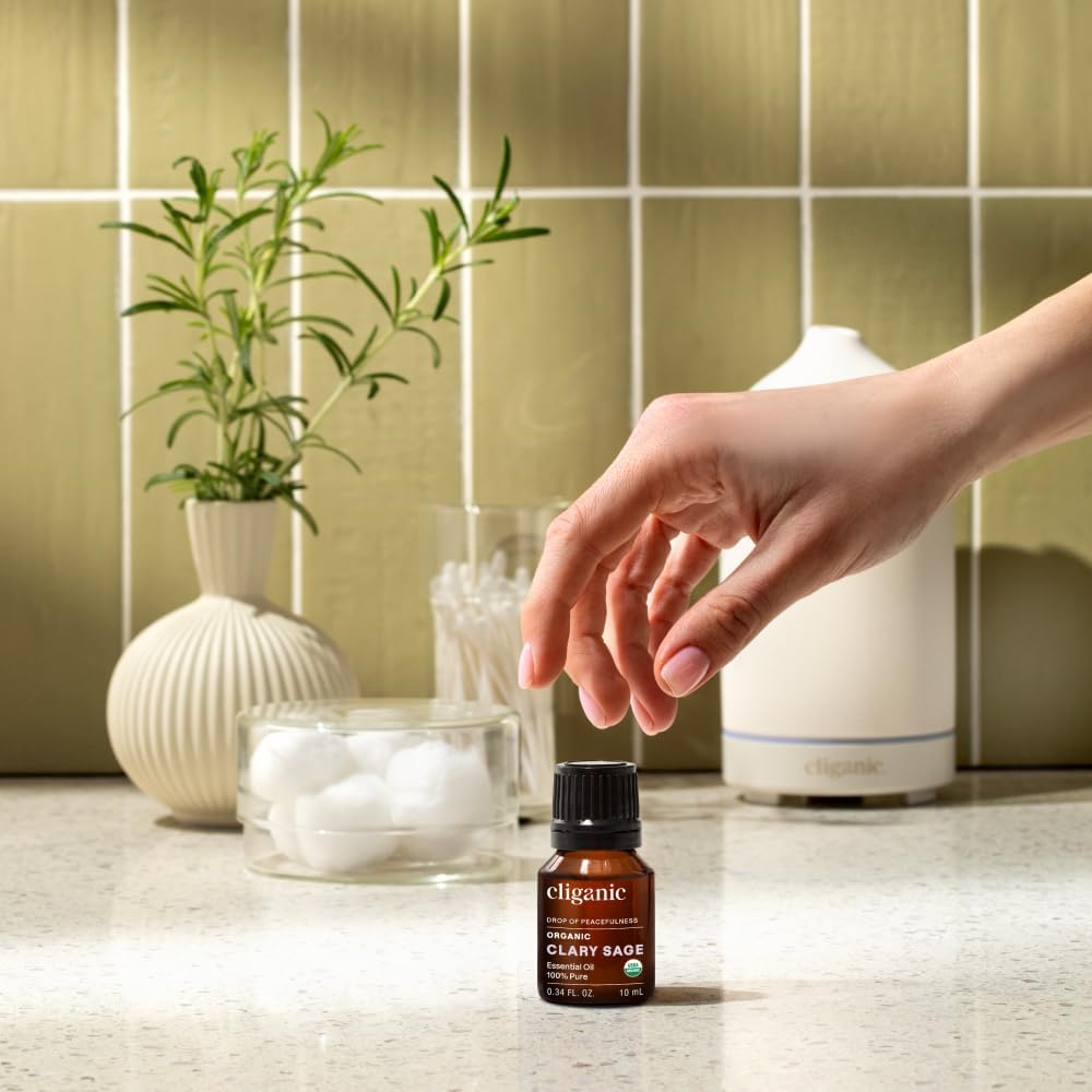 Cliganic Organic Lavender Essential Oil - 100% Pure Natural Undiluted, for Aromatherapy Diffuser | Non-GMO Verified - Colors B