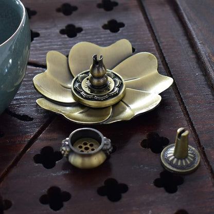 Incense Burner, Copper Incense Holder Cone Holder Gourd Incense Burner for Joss Stick, Tower Incense, Incense Coil (3 Styles)