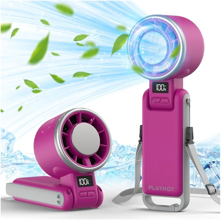 PlayHot Portable Handheld Cooling Fan, Travel Essentials, Gifts for Women