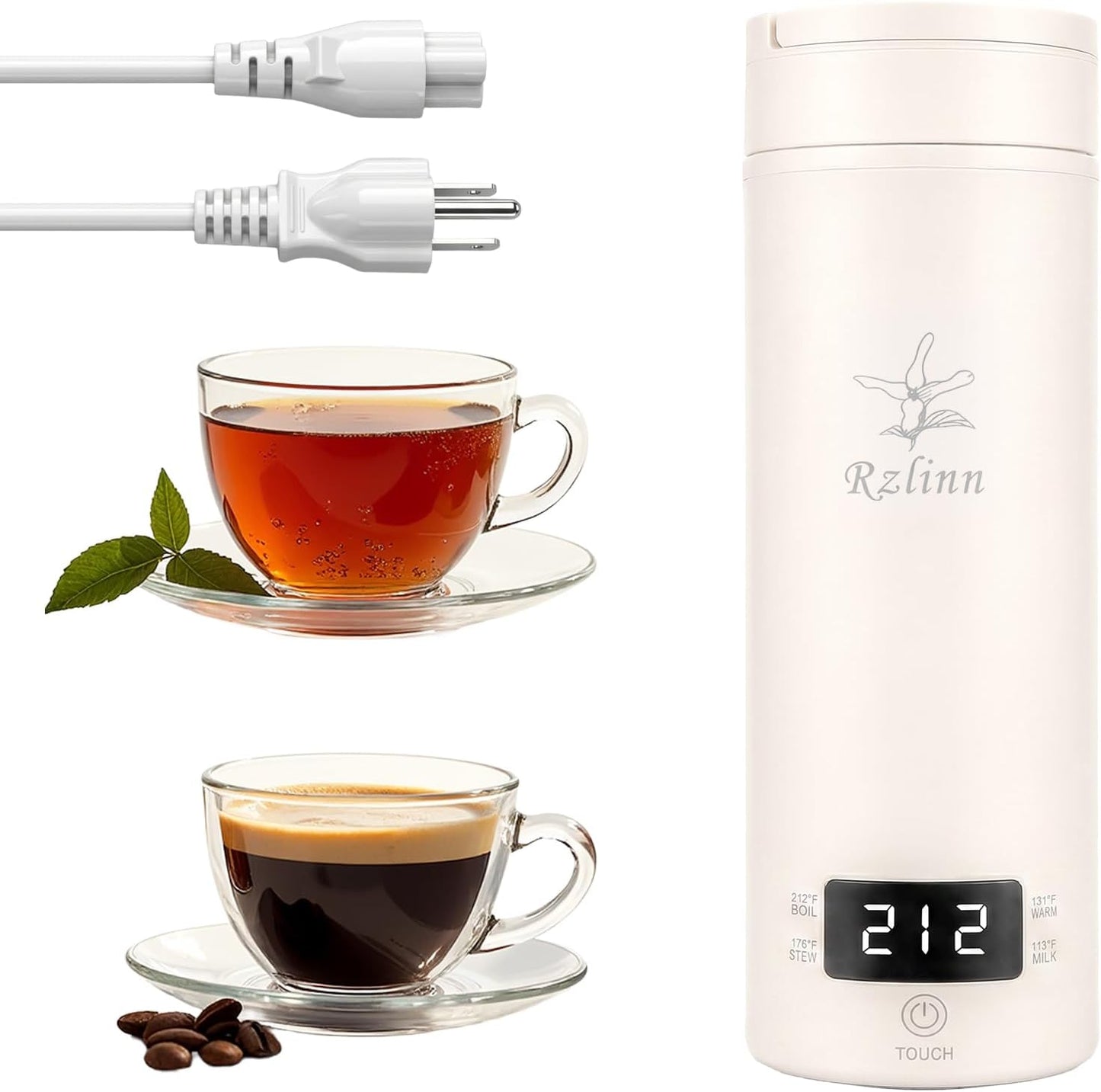 Portable Electric Kettle For Travel, 120V, 450ml, 4 Temperature Control