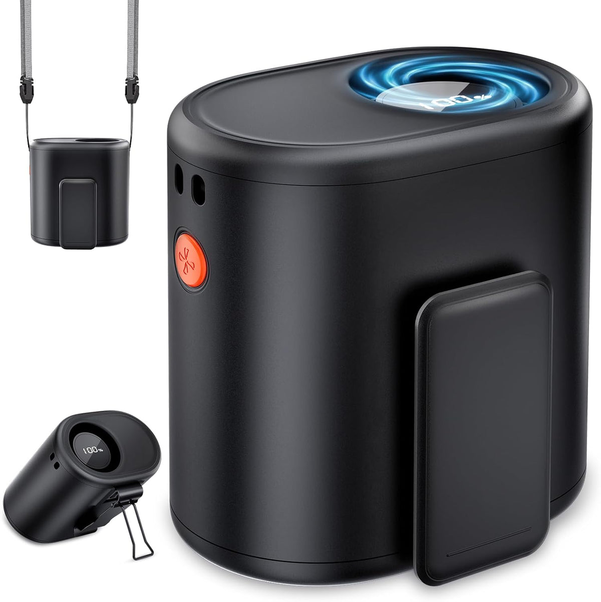 AI Portable Waist Fan, 15,000RPM, 30H Cooling Hands-Free Personal Fan