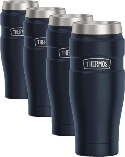 THERMOS Stainless King Vacuum-Insulated Travel Tumbler, 16 Ounce, Matte Steel