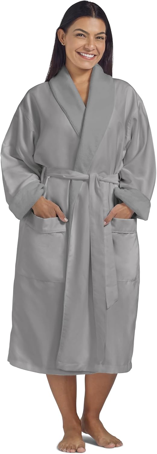 Women's Microfiber Robe by BOCA, Luxury Hotel Bathrobe, Generous Sizing