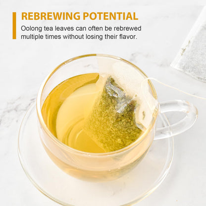 Soeos Organic Oolong Tea, 200 Tea Bags (2 Pack), Low Caffeine, Perfect Alternative to Coffee, Hot and Cold Brew, Fresh and Healthy Oolong Tea