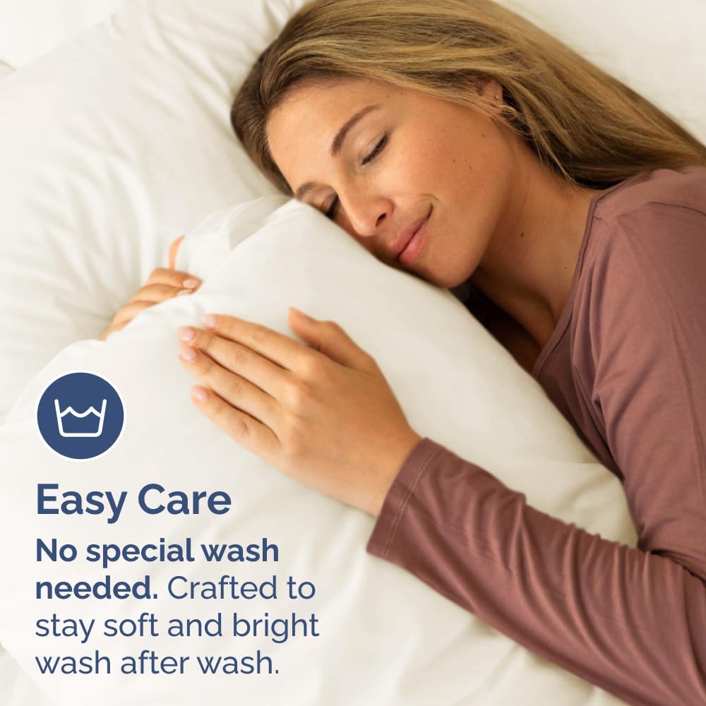 Standard Pillow Cases Set of 10 - Ultra Soft Hotel Quality Pillowcase Covers - Comfy, Cozy & Wrinkle Free - Shrink, Stain and Fade Resistant - Machine Washable Pillow Protectors - 10 Pcs Set - White - Colors B