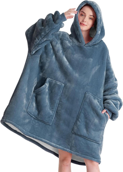 Aemicion Strawberry Blanket Hoodie,Oversized Sherpa Wearable Hooded Blanket,Warm Cozy Sweatshirt Gifts for Women Girls Adult