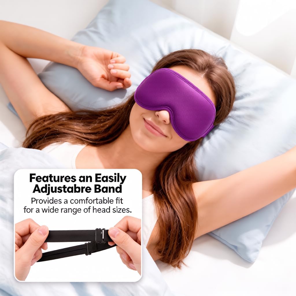 3D Weighted Cooling Gel Eye Mask for Sleeping, FSA Eligible Items HSA, 6oz Gel-Weighted Sleep Mask, 100% Blackout, Gentle Pressure & Cold Relief for Migraine, Ice Cold Mask for Travel Essentials