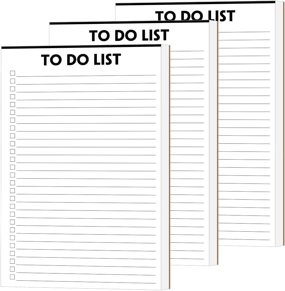 Nokingo To Do List Notepad - 5.5"x8.2", 50 Sheets, To Do Notebook with Check List Organizing, Tear Off, Simple Script, College Ruled To Do Planner for Daily Task