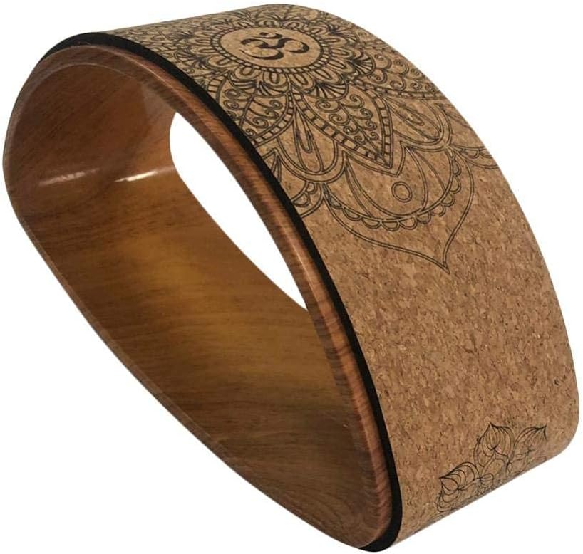 qiuqiu Yoga Wheel Yoga Wheel Circle Fitness Pilates Rear Wheels Folded Stretch Cork Solid Yoga Training Tool